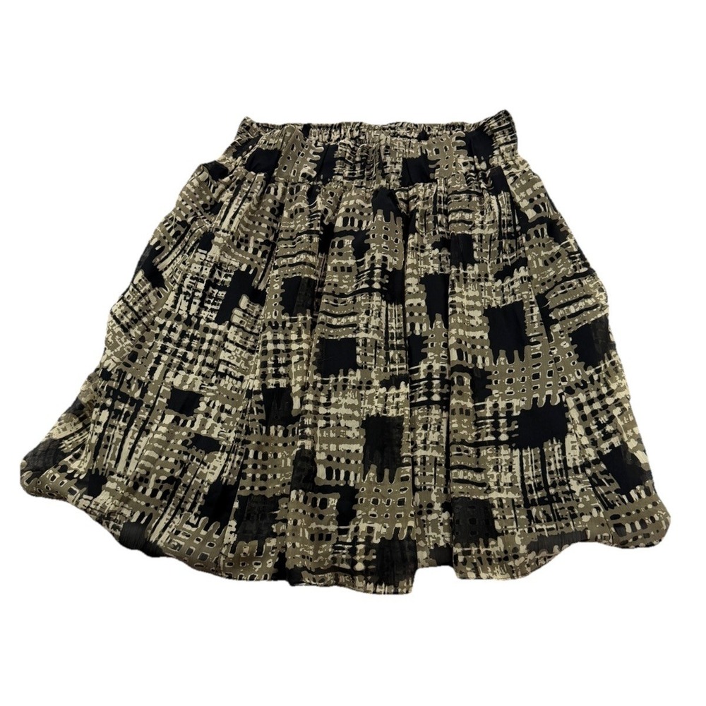 Alfani Petite Women's Skirt – 4P Abstract Brushstroke Print brown black